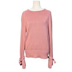 Sundance Aryka Sweater Women Medium Bell Sleeve Supima Wool‎ Boho Feminine Bows